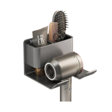 라이프툴스 욕실 벽걸이형 헤어 드라이기 거치대 무타공 설치 드라이기 홀더, 1개, 레티그레이