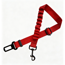 하이큐티 강아지 안전벨트 충격방지 차량용 애견 고탄력 튼튼한 벨트, 2개, 레드