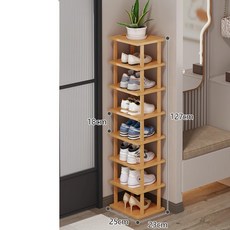 조립식 간이 신발장 원목 현관 일자형 정리대 보관함 7단 8단, 1개, 8단25cm