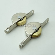 4PCS 슬라이딩 도어 롤러 캐비닛 구리 휠 풀리 옷장 찬장 창문 가구 하드웨어용, 01 Flat Wheel