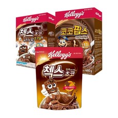 Kellogg's 家樂氏 巧克力麥片 巧克力格子 340g+巧克力球 230g+巧克力棒 460g, 1組