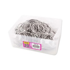 혜문잡화상점 마그피아 실버카드링 20mm 200개입 MCR-20 - 개 (1개입) 열쇠고리링 연결링 바인더링 태그링 스틸링