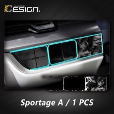 KC Design Sportage 頭燈調整開關貼 真鍛造碳纖維, 1個, 頭燈開關貼 / 黑 1件 A