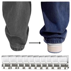 아유넬 바지 밑단 고정 클립, 투명, 10개