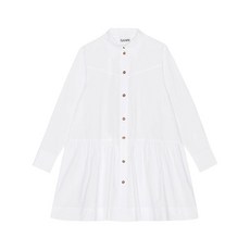 가니 포인티드 칼라 오가닉 코튼 셔츠 드레스