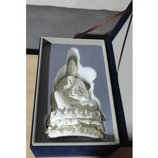 林建勝 坐蓮觀音 藝術品瓷雕擺件, 商品主圖, 1個