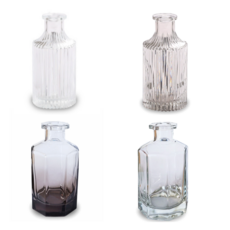 프롬퀸 고급 디퓨저 용기 공병, 팔각병 투명, 1개, 250ml