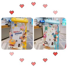 雙扣氣囊手機防水袋觸屏靈敏外賣溫泉手機殻遊泳漂流防水殻通用型 K8U3, 蠟筆小新+海綿寶寶【2個裝觸屏靈敏】, 1個