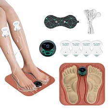 LOMESO EMS 발 마사지기 저주파 무선 충전식 발바닥마사지기 겔패드 패키지, 오렌지