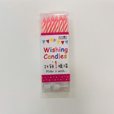 SEASON 四季紙品禮品 螺旋生日蠟燭 派對慶生許願適用, 1個, 小-粉色, Unscented