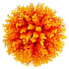 프로템 잔디볼 조화 실내 인테리어 잔디 정원 인조 프로테아 파인니들 가지 촬영 플랜트월, 오렌지 유칼립투스 그라스볼 43cm