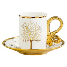 세련되고 고급스러운 디자인의 세라믹 커피잔, white, 3개