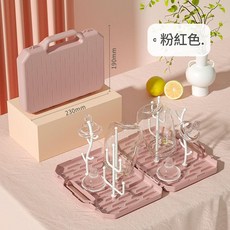 嬰兒奶瓶晾乾架 多功能廚房瀝水架, 粉色 粉色, 單一選項
