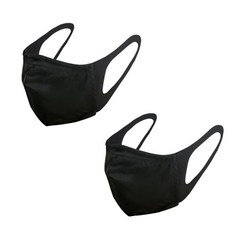 Jiang大尺碼運動跑步健身高爾夫登山網眼運動自行車騎車面罩 2入, 黑色的