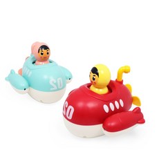 쥬넛 신나는 물놀이 태엽 서브마린 잠수함 장난감 아기목욕놀이 태엽잠수함