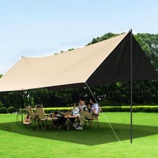 에어로프 대형 렉타 블랙 코팅 타프, 베이지