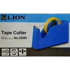 LION 膠帶台 No.350N 適用大、小捲膠帶, 1個, 藍色