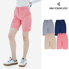 김영주 여성 골프웨어 셀라 하프 스판 팬츠 시어서커 기능성 반바지