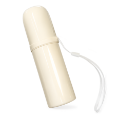 통풍 휴대용 여행용 칫솔통 양치컵 스트랩 칫솔 치약 케이스, 화이트, 1개