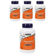 나우푸드 L-트립토판 500mg 베지 캡슐, 60정, 4개