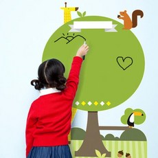 아트박스/꾸밈 cj109-작은나무와동물들_칠판시트지_붙이는칠판스티커, 89. 작은나무와동물들