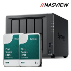 시놀로지 나스 DS425+ 4베이 NAS 원격 설치 지원 [SK네트웍스 3년보증], 12TB (6TBx2)