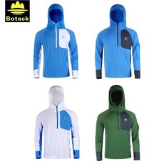 又敗家 Botack防曬釣魚服透氣連帽LMT3-7116(抗UV紫外線UPF40 包手臂頭頸)釣漁衣速乾輕薄款連帽釣魚裝, 白藍,M,LMT3-7116