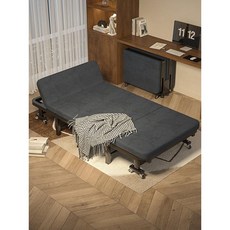 이동식 접이식침대 바퀴형 철제 프레임 베드 병원 보조 높이 조절 다용도 간이침대, 60cm 면 혼방+스펀지