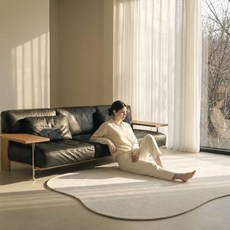 호이데코 코지 비정형 거실카페트 먼지없는 워셔블 사계절 겨울 단모 러그 쿼드 Sun