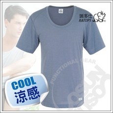 瑞多仕 RATOPS 男款 Coolmax 圓領快乾排汗內衣 DE7002