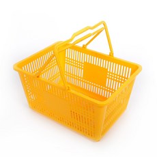 지오리빙 다용도 쇼핑바구니, 쇼핑바구니(대)-노랑, 1개