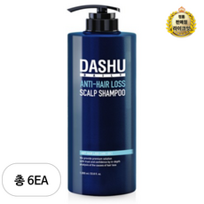 다슈 데일리 한방 두피 골드 샴푸 EX 시트러스 우디 향, 1L, 6개