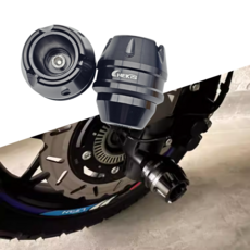 CHEKIS PCX FORZA NMAX XMAX 범용 앞바퀴 포크슬라이더, 블랙