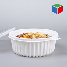 PP탕용기 BF-225 소 흰색 세트 100개, 1세트