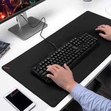 타이핑 없는 무지 장패드 1200mm x 500mm 블랙, 1개