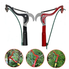 전지가위 연장 고지끈 로프 장대 고공 가위 높은곳 사다리없이 가지치기, 1개