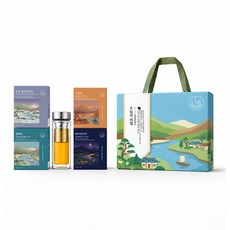 산그리메 오늘의 차림 티텀블러 선물세트 (쌍화차 순한배도라지차 돼지감자차 생강차 텀블러), 1세트, 전통차 4종 + 티텀블러