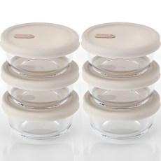 네오플램 내열유리 전자렌지용 냉동 밥보관용기, 1세트, 밥용기 360ml 6P