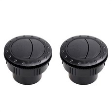 차량용 RV ATV/C 60mm/2.3인치 대시보드 에어컨 디플렉터 배출구 통풍구 배기 그릴 측면 루프 원형 블랙 2피스, 차량용 RV ATV/C 60mm/2.3인치 대시보드 에