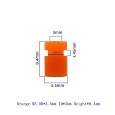 40개 M2/M3 RC 고무 충격 흡수 볼 FPV 레이싱 드론 F4 F7 비행 제어 쿼드콥터 방진 실리콘, 22 40PCS M3 8.4mmOrange