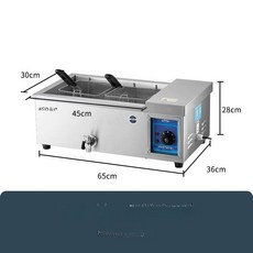 업소용 감자 튀김기 핫도그 돈까스 분식집 치킨 탁상형, 12형 + 튀김 바구니 2개, 기본 색상