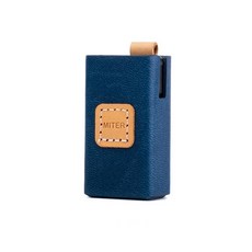 MITER Qudelix 5K 케이스 프리미엄 이탈리아 PU 가죽 한국산 Qudelix-5K용 목걸이 코드가 있는 핸드메이드 가죽 커버 (네이비) 340759, MITER Qudelix 5K 케이스, 프리미엄 이탈리