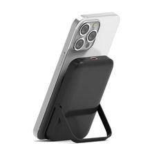 로랜텍 스탠드 고속 무선충전 맥세이프 보조배터리 10000mAh, WS-T159P, 블랙