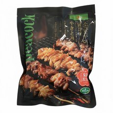 피코크 소금구이 닭꼬치 닭다리살&닭껍질 모둠, 600g, 1개