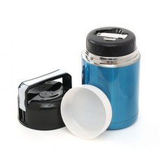 메가디자인 쿠킹메이드 간편조리 보온죽통 1L 블루 보온 죽용기