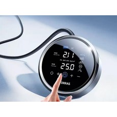 타이어 공기압 주입기 휴대용 소형 압력기 바람 넣기 에어 게이지, LCD 풀터치 스크린 모델, 1개