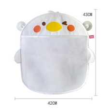 卡通動物造型網狀收納袋 浴室玩具收納袋 洗澡玩具收納袋, 1個, 小白鴨