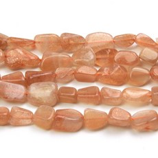 MJDCB 자연 불규칙한 모양의 돌 구슬 6-8mm 태양 돌 MJDCB Natural Irregular Shape Stone Beads 6-8mm Sun Stone Gemstone, 썬스톤
