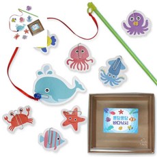 사땨 퐁당퐁당 바다 낚시놀이 5인용 낚시놀이만들기 자석낚시 어린이만들기