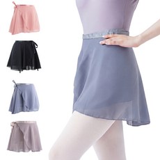 웨얼비 성인 쉬폰 발레 스커트 1+1 성인발레복